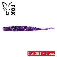 Силиконовый слаг FOX 7см Leech (JAVASTICK) #091 (electric violet) (съедобный, 6шт)