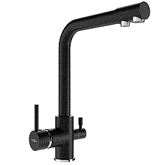 Змішувач для кухні MEXEN DUERO BLACK плямистий на дві води *