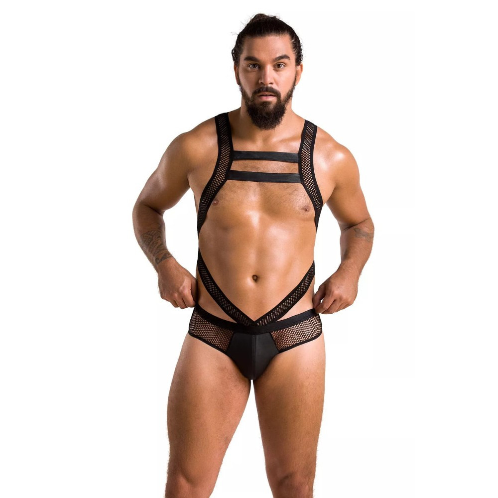 Боді чоловіче Passion 045 VICTOR Black L/XL, фото 1