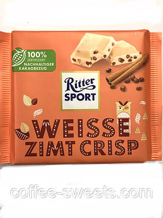 Шоколад Ritter Sport Weisse Zimt Crips 100g, фото 2