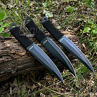 Набір ножів для метання з чорними клинками