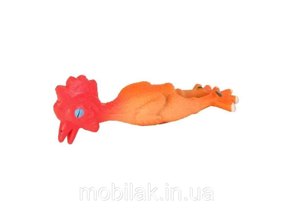 Іграшка Курка для собак з пискавкою 15 см (латекс) ТМ Trixie