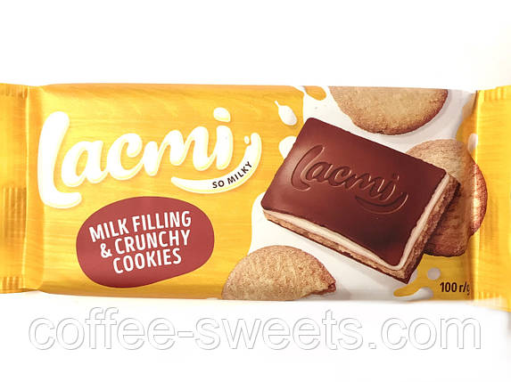 Молочний шоколад Roshen Lacmi/з молочною начинкою та печивом 100, фото 2