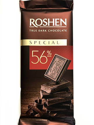Чорний шоколад Roshen Special 56% какао 85 г, фото 2