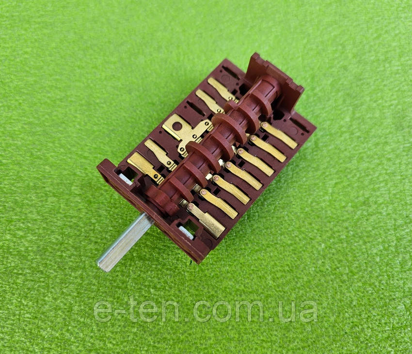 Перемикач п'ятипозиційний AC828A (AC8) вал 828 / 16А /250V /Т150 (контакти зовні 8+7) ARGESON, Туреччина