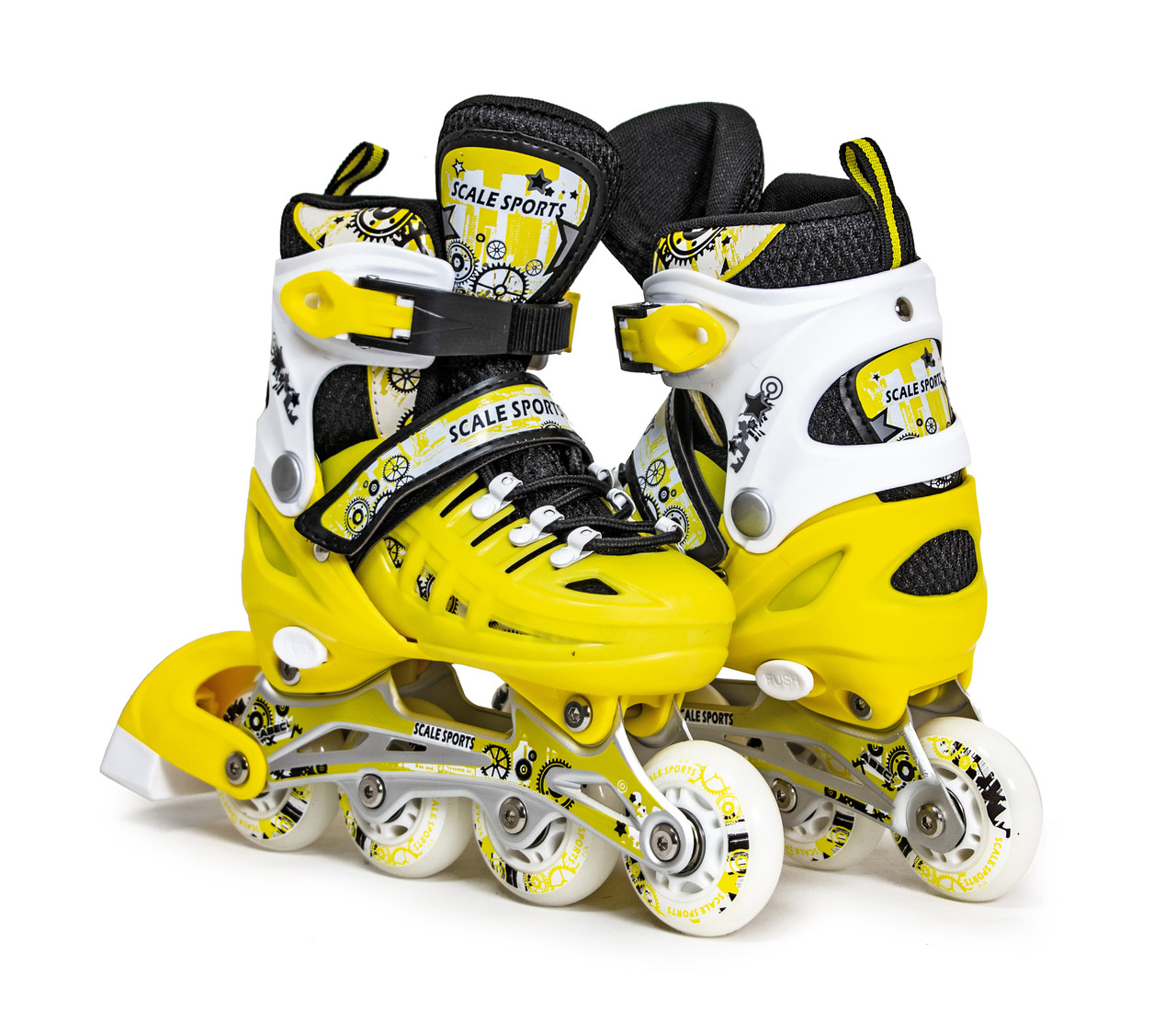 Ролики Scale Sports. Yellow LF 905, розмір 34-37