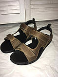 Denim чоловічі коричневі сандалі, босоніжки з натуральної шкіри (крейзі), сандалії універсальні, практичні., фото 3