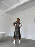 Довге літнє плаття сарафан із розрізом на нозі Тканина софт Розміри 42-44,44-46, фото 5