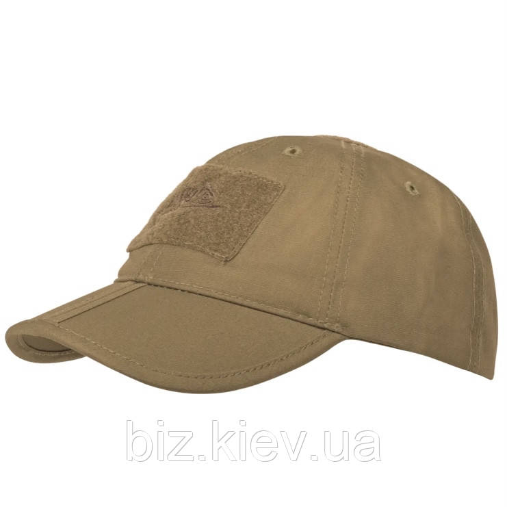Бейсболка кепка Helikon Ripstop Coyote складна койот липучка Velcro