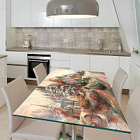 Наклейка 3Д виниловая на стол Zatarga «Сказочный Городок» 600х1200 мм для домов, квартир, столов,