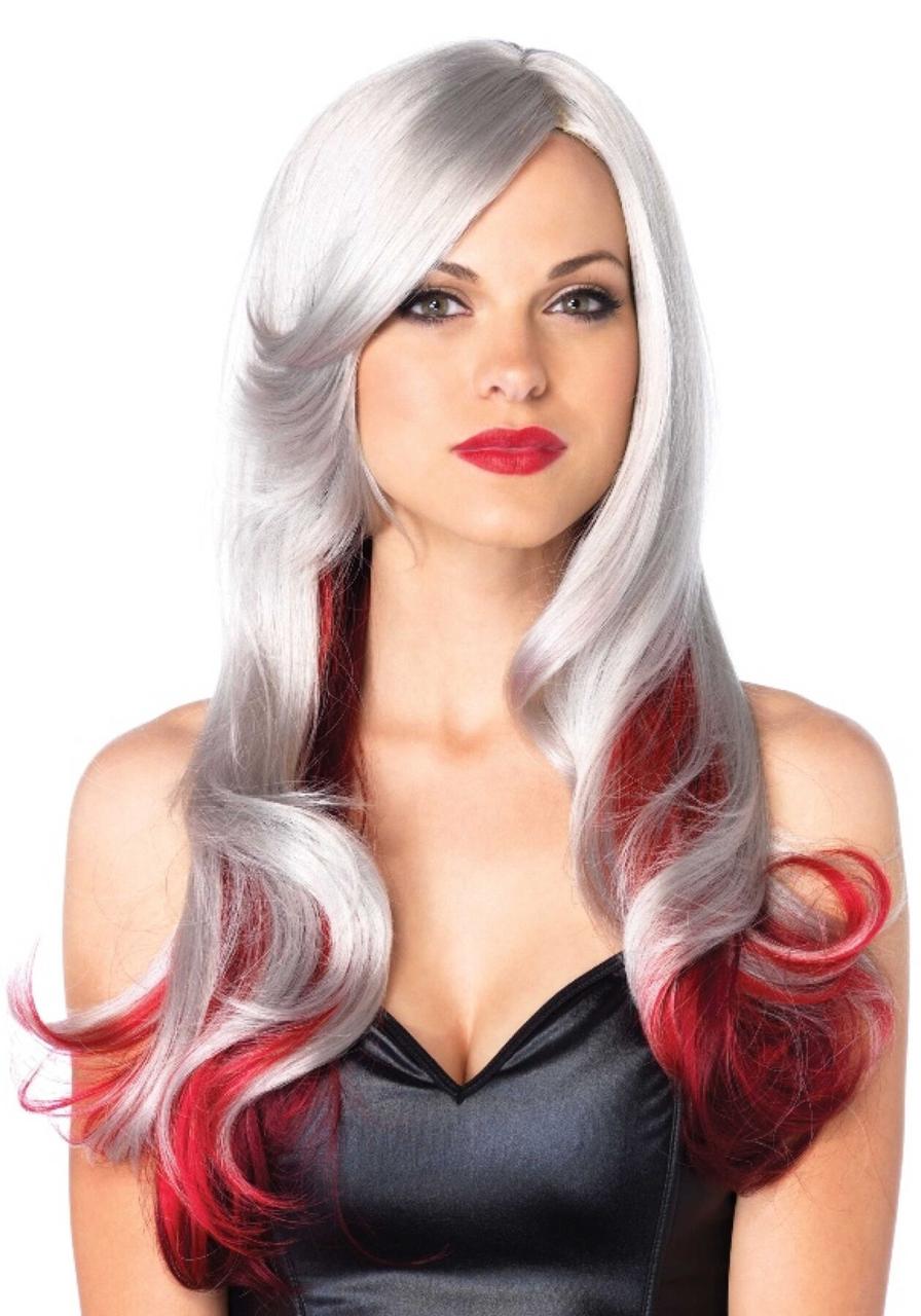 Leg Avenue Allure Multi Color Wig Grey/Red | Puls69, фото 1