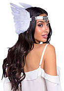 Leg Avenue Feather headband White | Puls69, фото 2