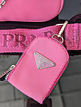 Сумка Prada нейлон рожевий, фото 5