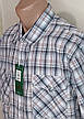 Чоловіча сорочка великого розміру Hetai vk-315 класична синя в клітку бавовна, чоловіча теніска стильна, фото 7