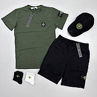 Набір футболка шорти кепка 2пари носки Stone Island .Хит!