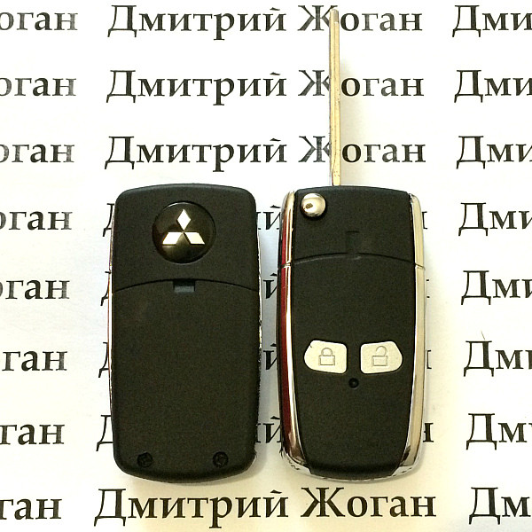 Корпус выкидного авто ключа для Mitsubishi (Митсубиси) 2 - кнопки - фото 1 - id-p34354822