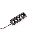 Вбудований LED світильник VELA Grille-5 10W 3000К чорний 45°, фото 3