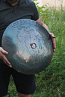 Гравировка на крышку сковороды из диска 50 см