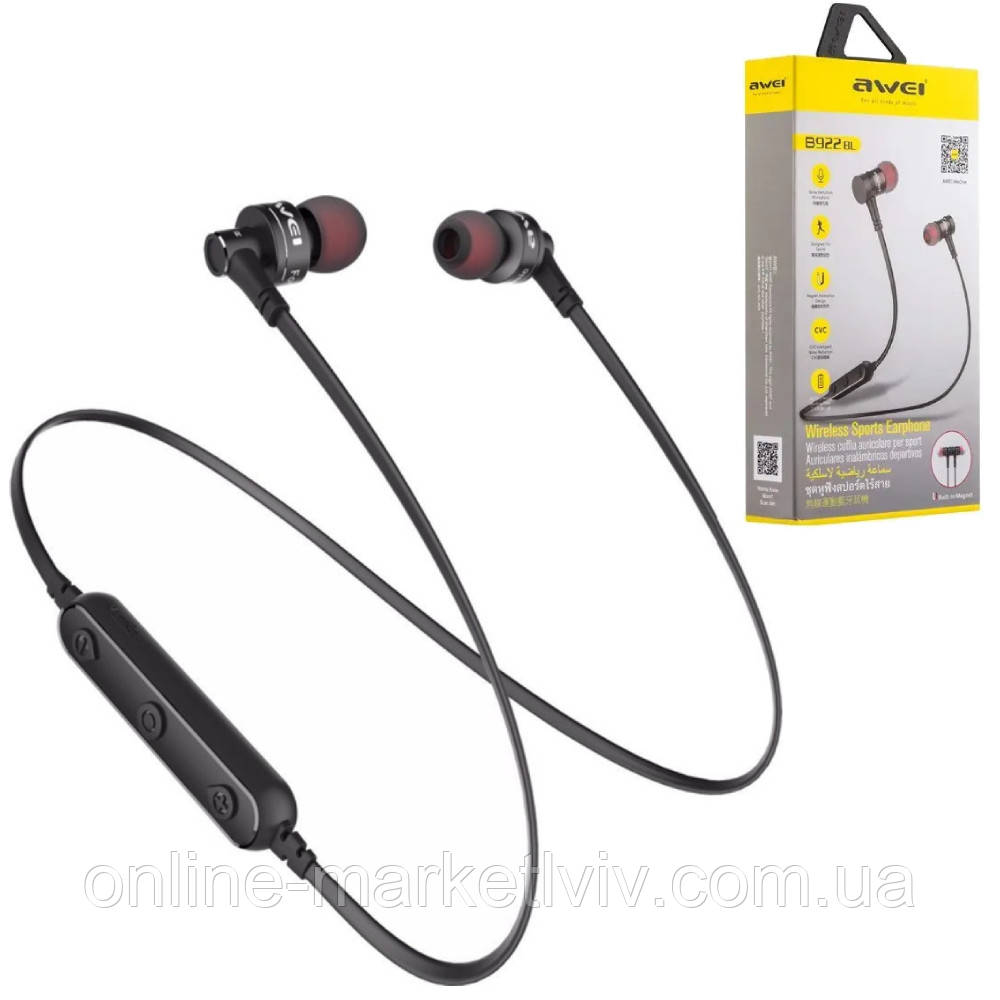 Навушники вакуумні MDR B922BL+BT, з мікрофоном / Бездротові блютуз навушники для спорту
