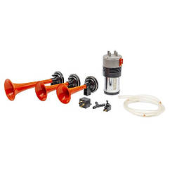 Cигнал звуковий повітряний "дудка" 12V 3-тоновий Elegant (EL 100 748)