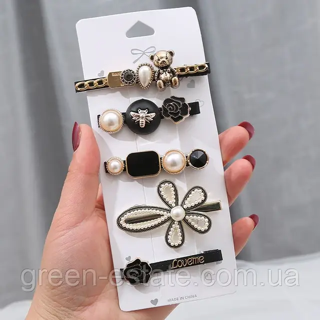 Набір затискачів для волосся мікс