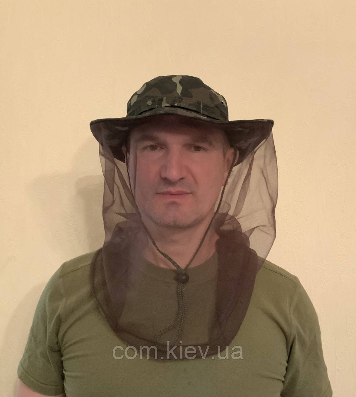 Капелюх з москітною сіткою і цупкими, широкими полями р. 58—60 камуфляж «Україна (Бутан/Дубок)»