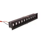 Вбудований LED світильник VELA Grille-10 3000К чорний 15°, фото 3