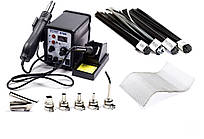 Апарат для пайки пластику 2 в 1 - 878D+ 6 сопел + пластик + сітка