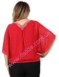 Шифоновий ошатний червоний блузон Dalida, фото 4