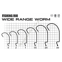 Гачки Fishing ROI wide range worm No6 (уп10шт)