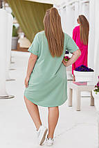 Сукня по коліно двонитка весна-літо великі розміри, фото 5