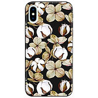 Бампер із силікону з принтом для смартфона Айфон X (чорний) матовий патріотичний | "Бавовна"