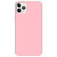 Бампер из силикона со своим принтом под заказ на телефон iPhone 11 Pro Max (розовый) матовый | Soft Touch