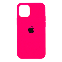 Силиконовый чехол на Айфон 13 (Ярко-розовый)