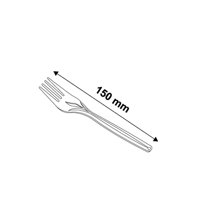 Виделка столова ЕКО із кукурудзяного крохмалю 15см (500шт/уп)