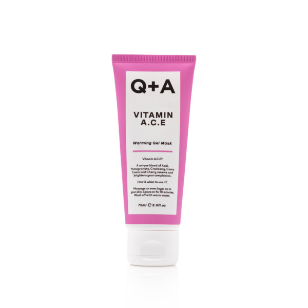 Мультивітамінна маска для обличчя Q+A Vitamin A.C.E. Warming Gel Mask 75 мл, фото 1