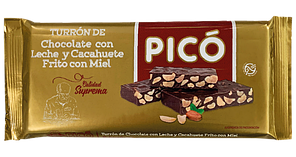 Туррон (Нуга) з молочного шоколаду та смаженого арахісу Pico Turron de chocolate con leche 200 г Іспанія