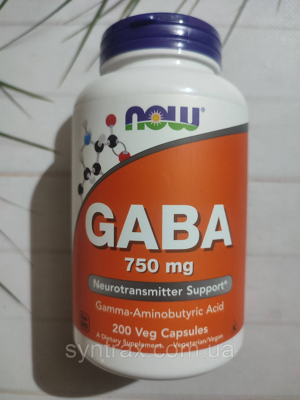 Now Foods Gaba 200 veg caps 750 mg, габа Нау фудс 200 капсул 750 мг