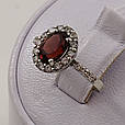 Каблучка срібна з гранатом 1028-гр, фото 4