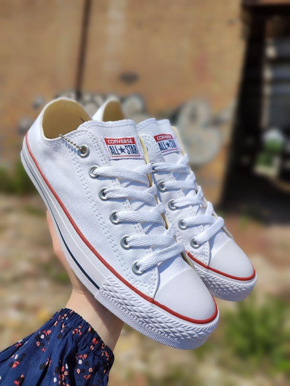 Converse All Star cotton В'єтнам білі низькі чоловічі кеди унісекс 41 р — 45 р
