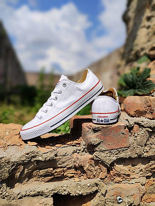 Converse All Star cotton В'єтнам білі низькі чоловічі кеди унісекс 41 р — 45 р, фото 5
