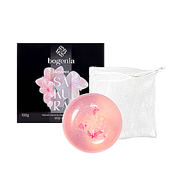 Натуральне мило для обличчя і тіла з амінокислотами Bogenia "Квітуча сакура", 100 г BG408
