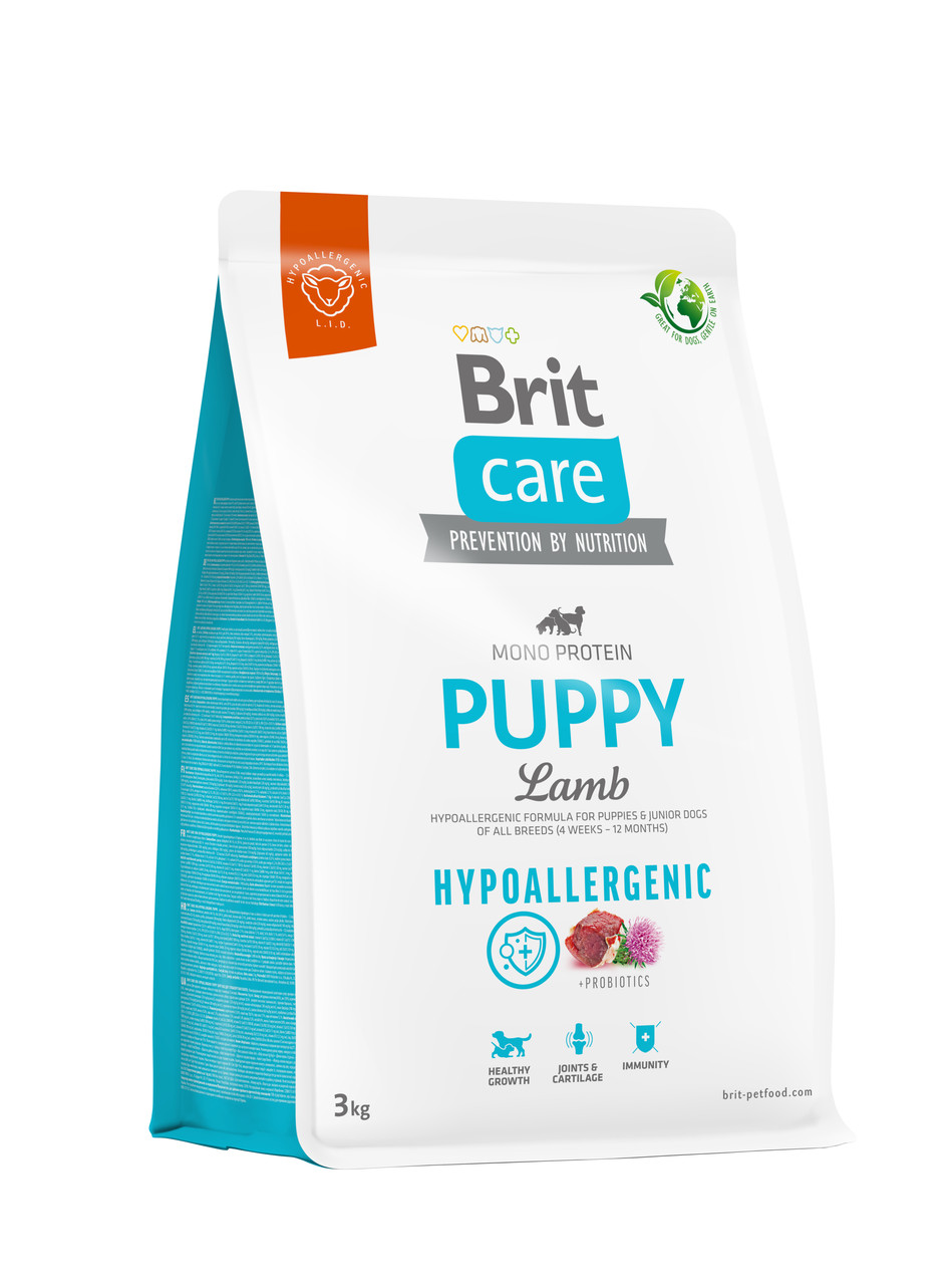 Сухий корм для цуценят Brit Care (Бріт Кеа) Dog Hypoallergenic Puppy з ягням 3 кг, фото 1
