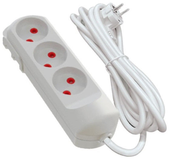 Подовжувач 3 гнізда 3м без заземлення NEOMAX 90020969