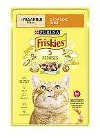 Упаковка влажного корма Purina Friskies для кошек с курицей (кусочки в соусе) 26 шт х 85 г