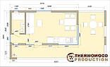 Модульний будинок 9,5 х4,7м High Tech House 07 в стилі хай-тек від виробника ThermoWood Production, фото 8