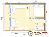 Модульний будинок 7,2х5,2м High Tech House 09 в стилі хай-тек від виробника ThermoWood Production, фото 8
