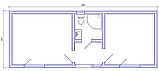 Модульний каркасно-щитовий будиночок 8,8x3,4м Gartenhäuser-64, фото 11