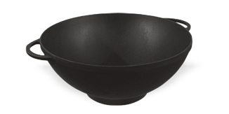 Казан чавунний WOK з кришкою-сковородкою (d=340 мм, h = 155 мм, V = 8 л), фото 2