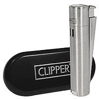 Турбо Зажигалка Металлическая Clipper Metal Turbo Jet Silver